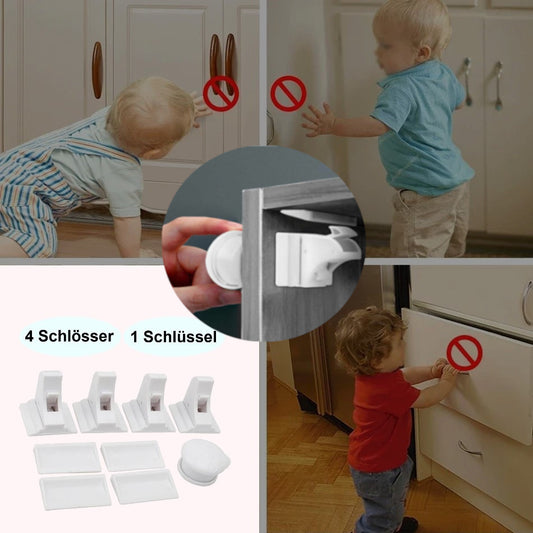 Magnetische Sicherheits-Schlösser 4er Set KnuddelKopf