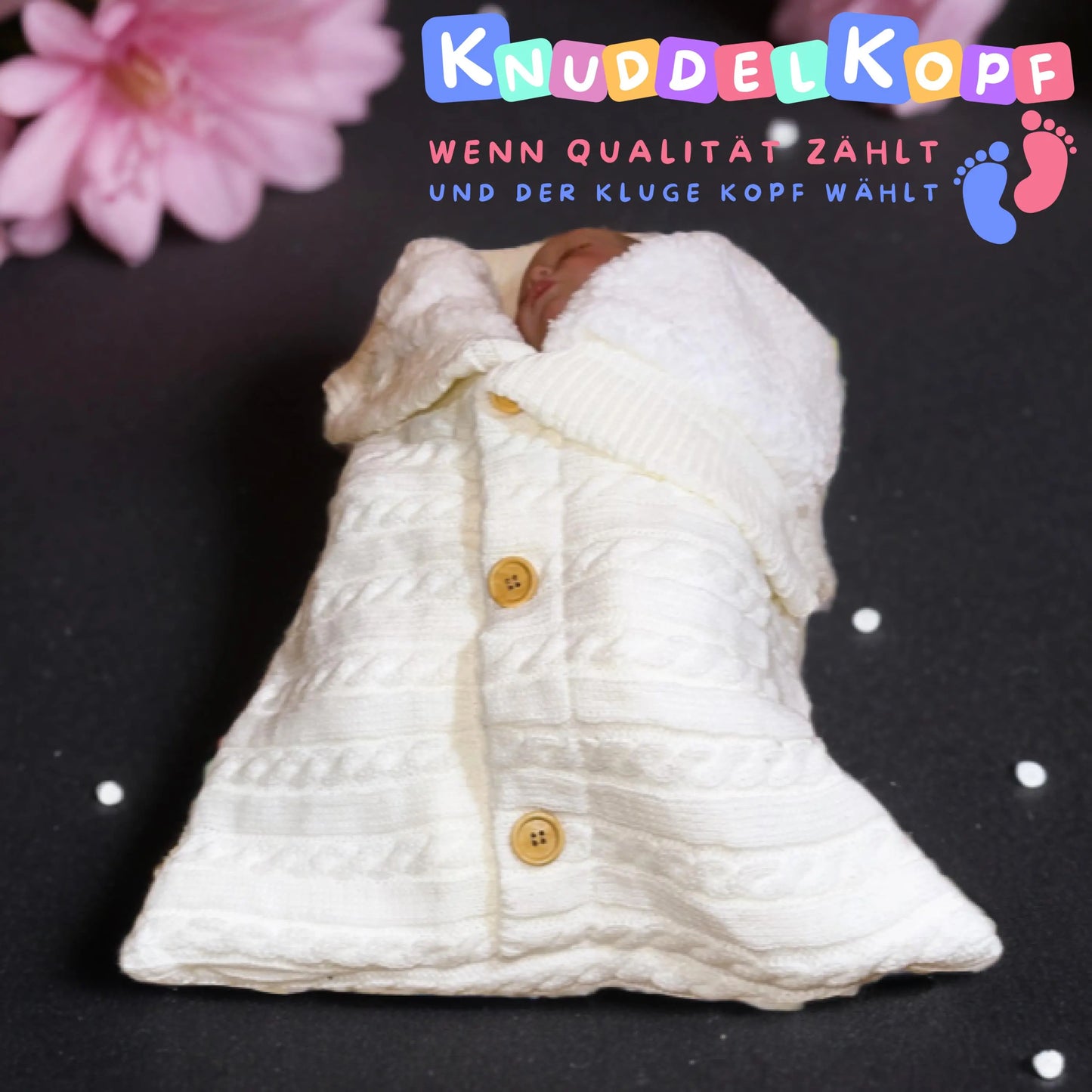 Baby-Schlafsack mit Kinderwagen-Handlauf 2er Set KnuddelKopf